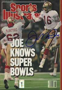 Joe Montana Sports Illustrated Autograph Poster Snow  