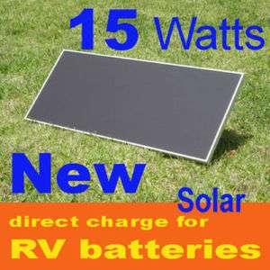 15 Watt 16 Volt Amorphous Solar Panel, clips, cable  