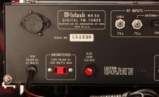   Audiophile Digital FM Tuner w/ Box & Manual MR 80 NICE  