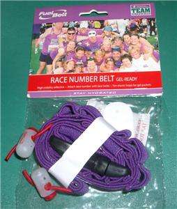 Profile Design FuelBelt Race Number Belt Purple TNT Gel Ready