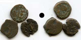 Lot of 3 Herodian coins, Ancient Judea, 37 BC 6 AD, #25  