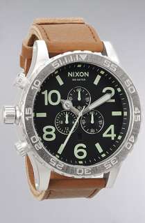 Nixon The 5130 Chrono Leather Watch in Black Saddle : Karmaloop 