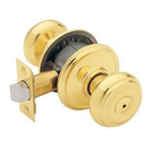   Georgian Bright Brass Bed and Bath Knob F40 GEO 605 at The Home Depot