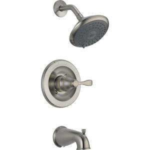 Delta Porter Single Handle Tub and Shower Faucet in Brushed Nickel 