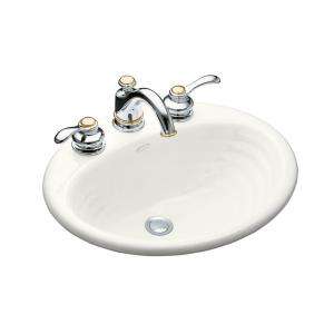 KOHLER Ellington Self Rimming Bathroom Sink in White K 2906 4 0 at The 