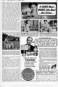 1942 Coleman Iron Lamp & Stove Renewal Plan Ad  