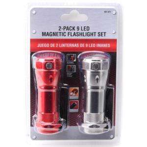 Iron Bridge 9 LED Magnetic Flashlights (2 Pack) 010 001 NOB at The 