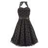 Neckholder Kleid DOTTED DRESS black/white  Bekleidung