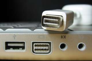 Below shows the Mini DVI Port on your Apple computer, please double 