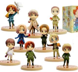 Anime Cute Axis Powers Hetalia mini PVC figure set of 9 pcs  