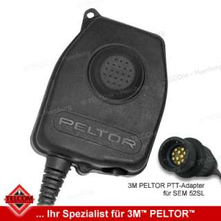3M PELTOR FL50 DSEM52 PTT Adapterkabel für Headset an Bundeswehr Funk 
