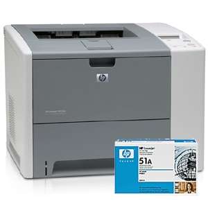 HP LaserJet P3005dn Mono Laser Printer, HP LaserJet Q7553A Black Print 