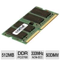Crucial 512MB PC2700 DDR 333MHz SODIMM Laptop Memory