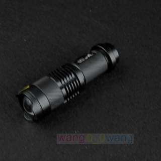   Mini CREE LED Flashlight Torch Adjustable Focus Zoom Light Lamp  