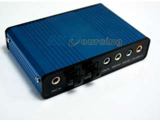 USB 6 Channel 5.1 Extern Audio Soundkarte S/PDIF +Kabel  