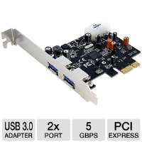 StarTech PEXUSB3S2 2 Port PCI Express SuperSpeed USB 3.0 Card Adapter 
