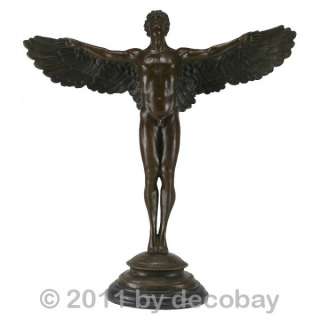 Ikarus Bronze Skulptur aus der griechischen Mythologie, zeigt den Mann 