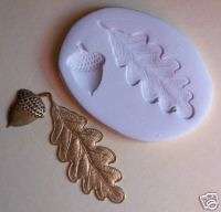OAK LEAf and an ACORN ~ CNS polymer clay mold mould  