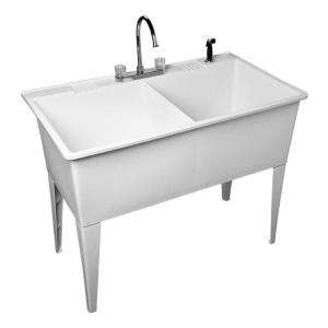  Double Basin Freestanding Utility Sink 104060 at The Home Depot