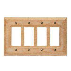 Amerelle 4 Gang Unfinished Wood Rocker Wall Plate SB180R4 at The Home 
