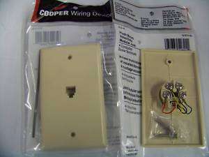 Cooper #3532 4V Wall Plate Voice/Data Jack (N) W5/14  