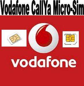 Vodafone CallYa MICRO D2 Prepaid Handy Sim Karte  Aktiviert  50% 