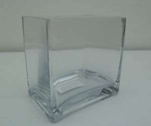 Windlicht Vase eckig Glas Quader Glasvase 12x8x12 cm  