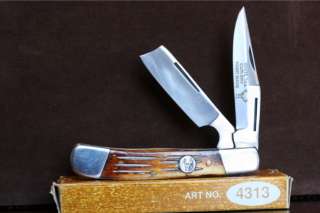   Cutlery Hand Made Folding 2 blade Pocket Knife with BOX MINT 4313