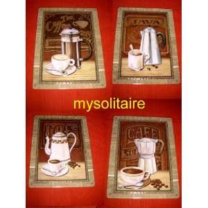 Blechschilder Kaffee für Küche 4er Set Schilder Bilder  