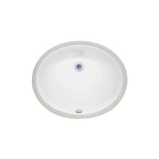 Xylem Undercounter Vitreous China Oval Basin Sink in White CUM177OV at 