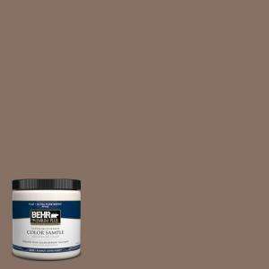 BEHR Premium Plus 8 oz. Oakwood Brown Interior/Exterior Paint Tester 