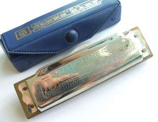 Vintage M.HOHNER Blues Harp in F Accord, Germany w/ Orig. Case  