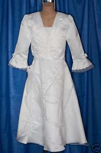 Blumenkind Fest Kleid mit Bolero Jacke Creme 86 146 NEU  