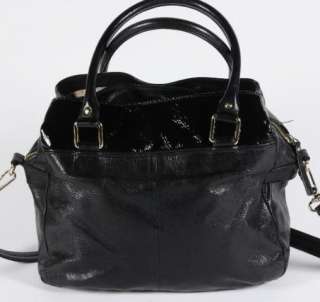 Kate Spade Black Patent Leather Everyday Carryall Convertible Shoulder 
