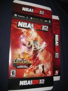 NBA 2K12 PROMO DISPLAY BIG BOX RARE POSTER 16x12x3 JORDAN BIRD 2012 