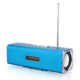 Blue Mini Speaker  USB TF SD Card + FM Radio Player  