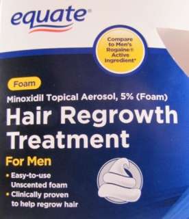 EQUATE 5% MINOXIDIL FOAM 3 MONTH SUPPLY TOPICAL AEROSOL Hair Regrowth 