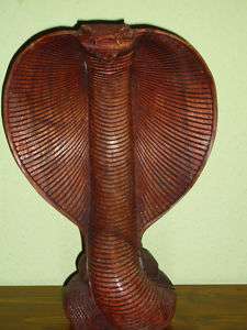 Handgeschnitzt Bali Holz Kunst Schlange Kobra handgeschnitzt 