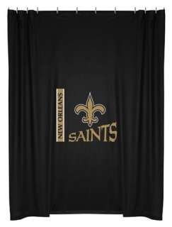 NEW ORLEANS SAINTS FABRIC SHOWER CURTAIN   NEW  