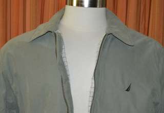NAUTICA LIGHT GREEN CASUAL OUTERWEAR FULL ZIP COTTON LINED JACKET MENS 