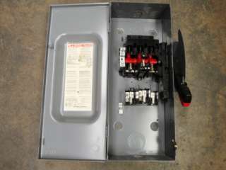 Square D 100 amp 240 volt 3 phase fused disconnect H323N Very Good 