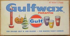 1970 Advertising Box Gulf Oil/Gas Paraffin Wax Gulfwax  