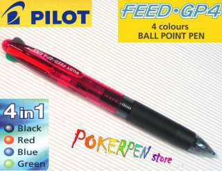 Pilot FEED GP 4 RED Ballpoint ball point pen 4 in 1  