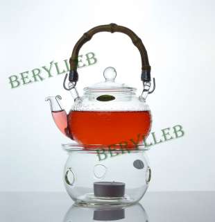 Good quality little clear glass teapot warmer  