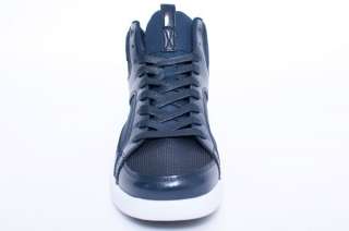 NEW MENS CADILLAC SPOKE MESH 4 NAVY BLUE WHITE LEATHER SNEAKERS SHOES 