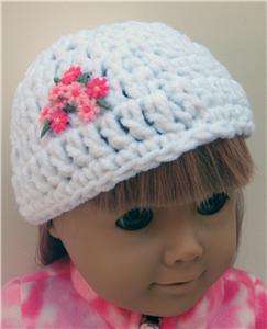 Doll Clothes White Crocheted Hat Fit American Girl &18  