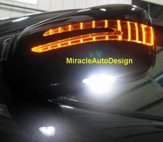 ARROW LED DOOR MIRROR COVERS (WHITE/BLACK) FOR 2010 2011 MERCEDES W221 