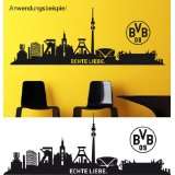 Borussia Dortmund Wandtattoo Skyline Echte Liebe (120 x 44 cm)von 
