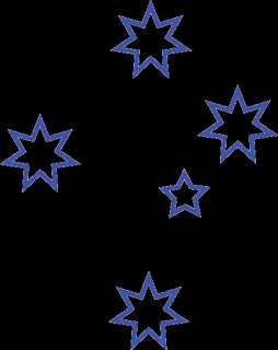 SOUTHERN CROSS Outline BLUE Aussie / NZ Decal Sticker  