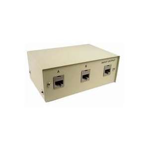  Cables Unlimited 2 Port RJ45 Switchbox 1 Pack Beige 